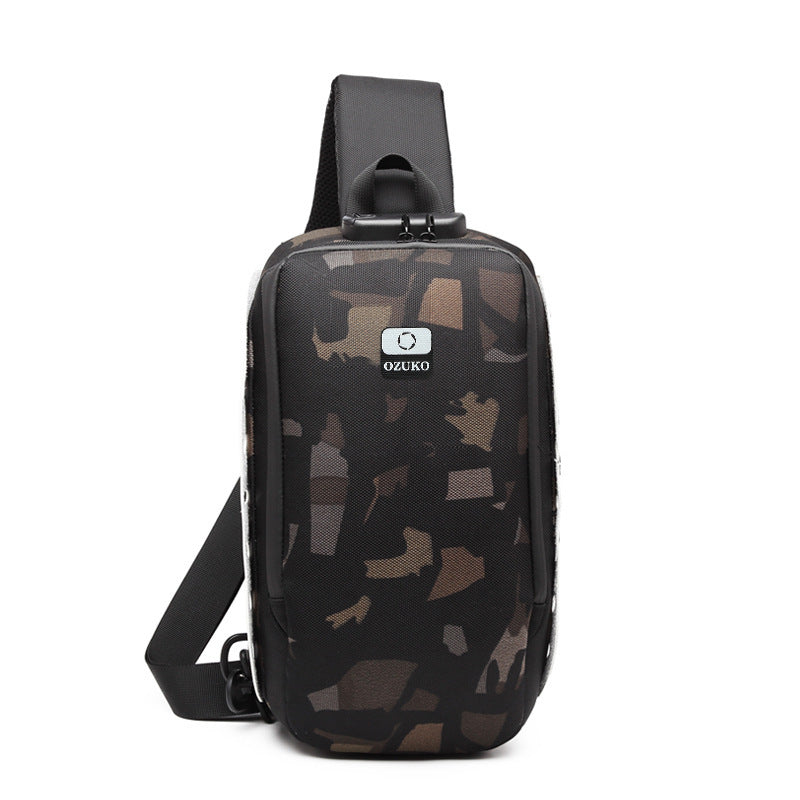 Men's USB multi-function shoulder bag