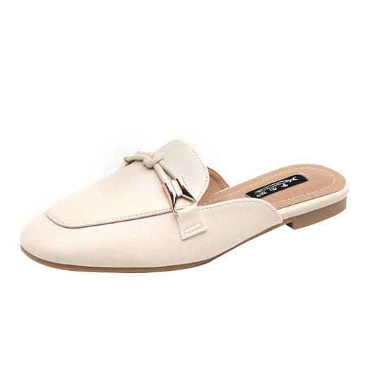 Closed Toe Women's Outer Wear Fashion Slippers Half Slippers