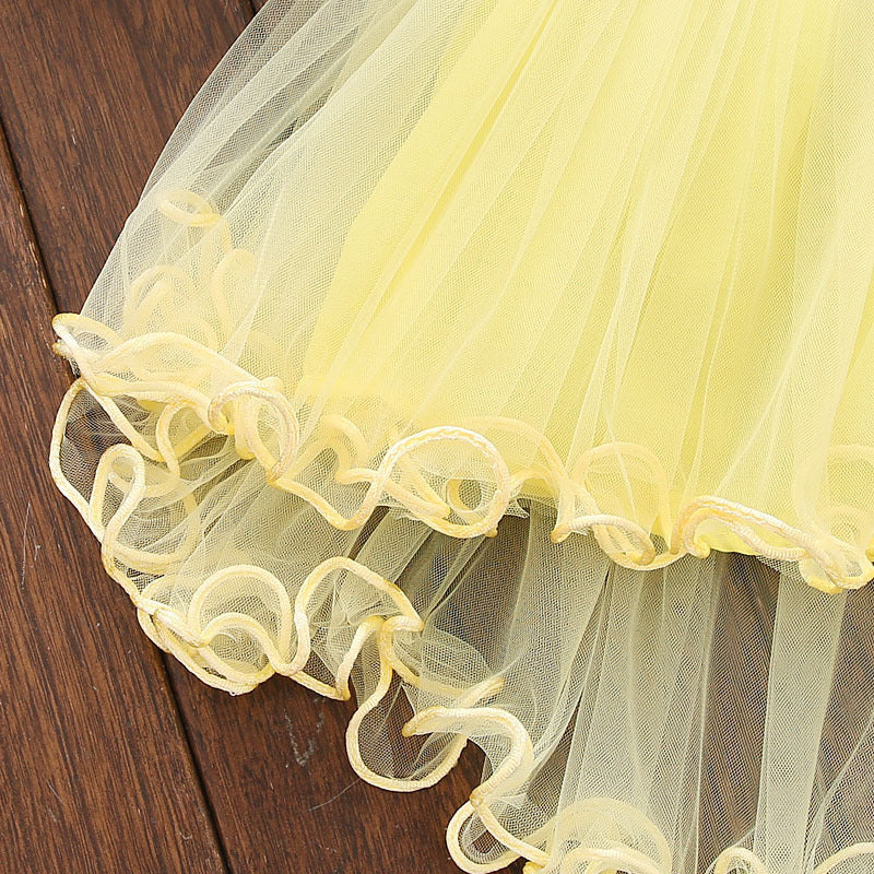 Girls' Skirt Cotton Skirt Solid Color Four Flower Dress