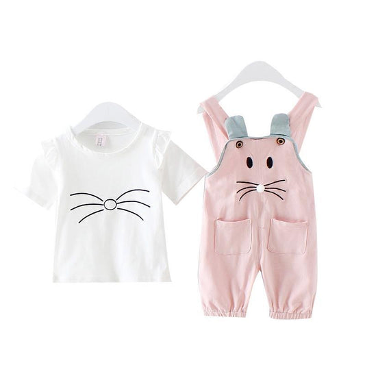 Two-Piece Short-Sleeved T-Shirt Bib