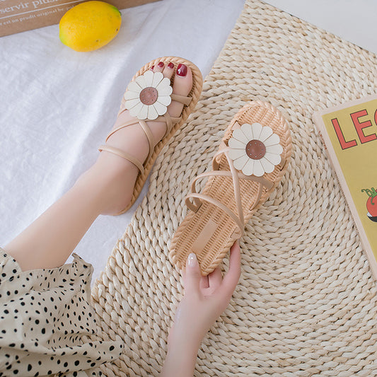 Flat Roman Women's Shoes Fashion Fairy Style Ladies Sandals