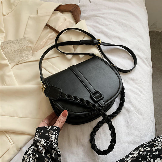 Messenger Bag Texture Net Red One-Shoulder Saddle Bag