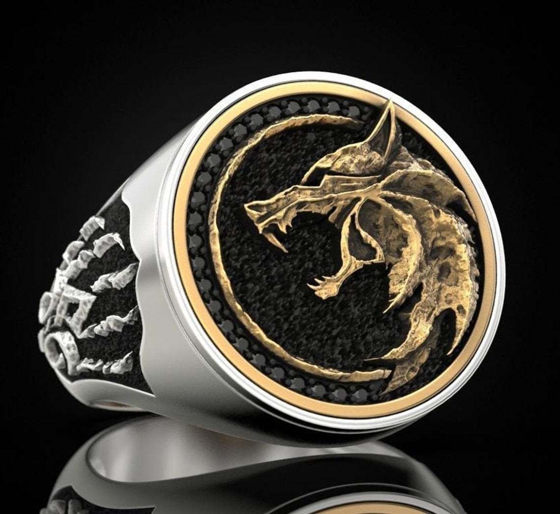 Viking Warrior Vintage Two Tone Men s Ring (Available)