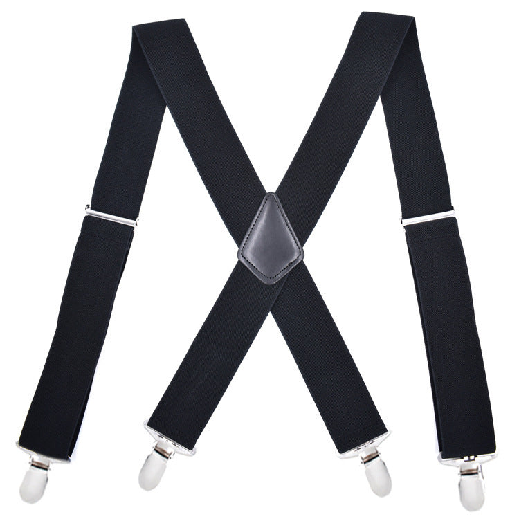 Unisex 4 Clip Straps 5CM Plus Loose Tight Suspenders Strap Clip (Available)