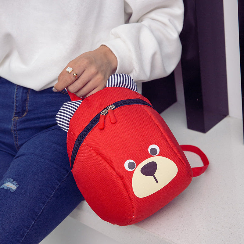 New baby cartoon bear double back 1 to five years old Minilight bag to prevent loss of shoulder bag