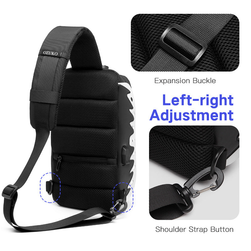Men's USB multi-function shoulder bag