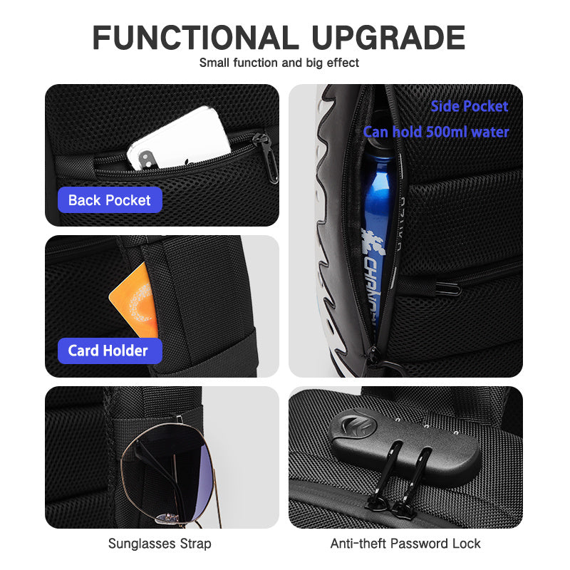 Men's USB multi-function shoulder bag