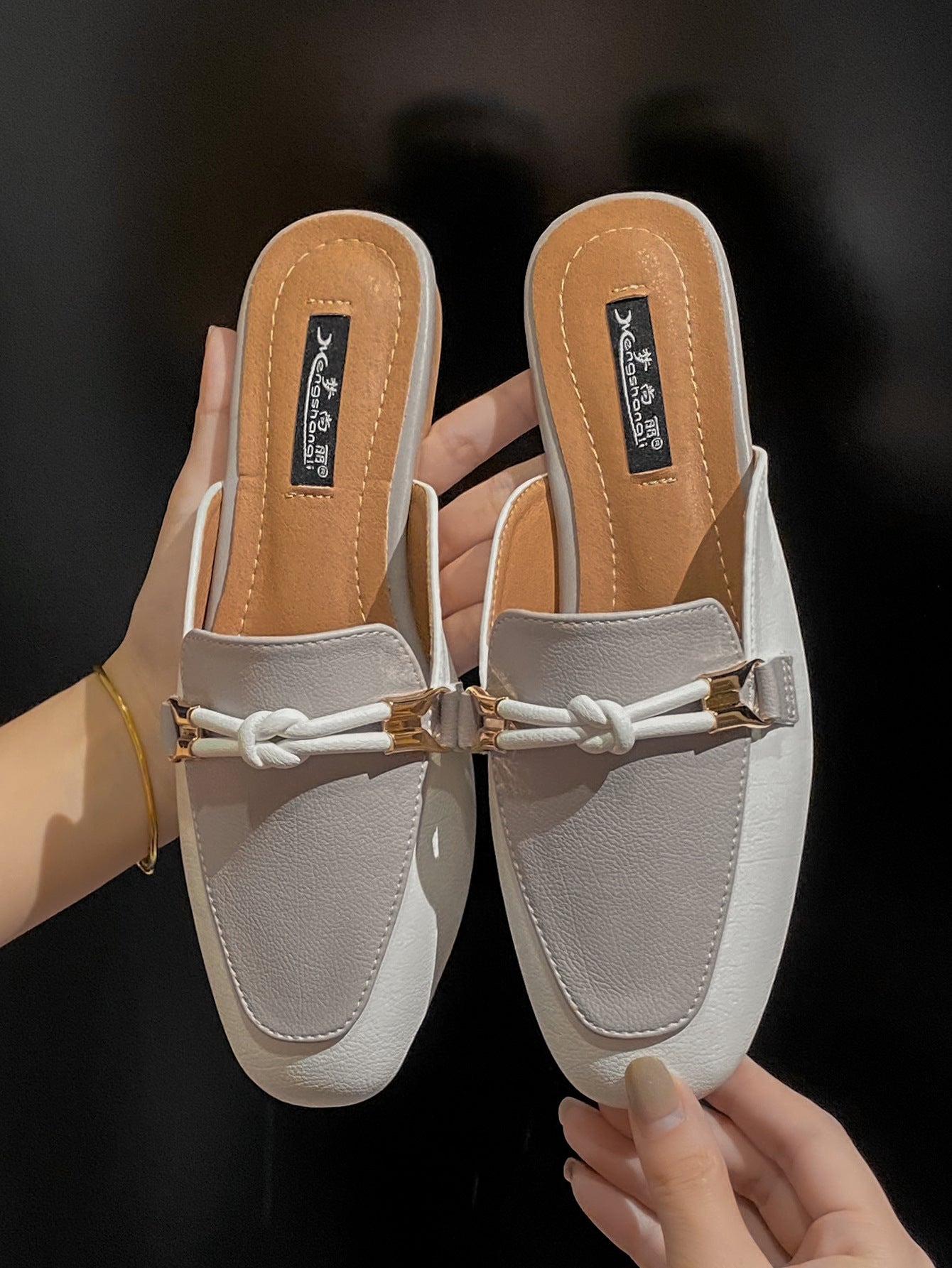 Closed Toe Women's Outer Wear Fashion Slippers Half Slippers