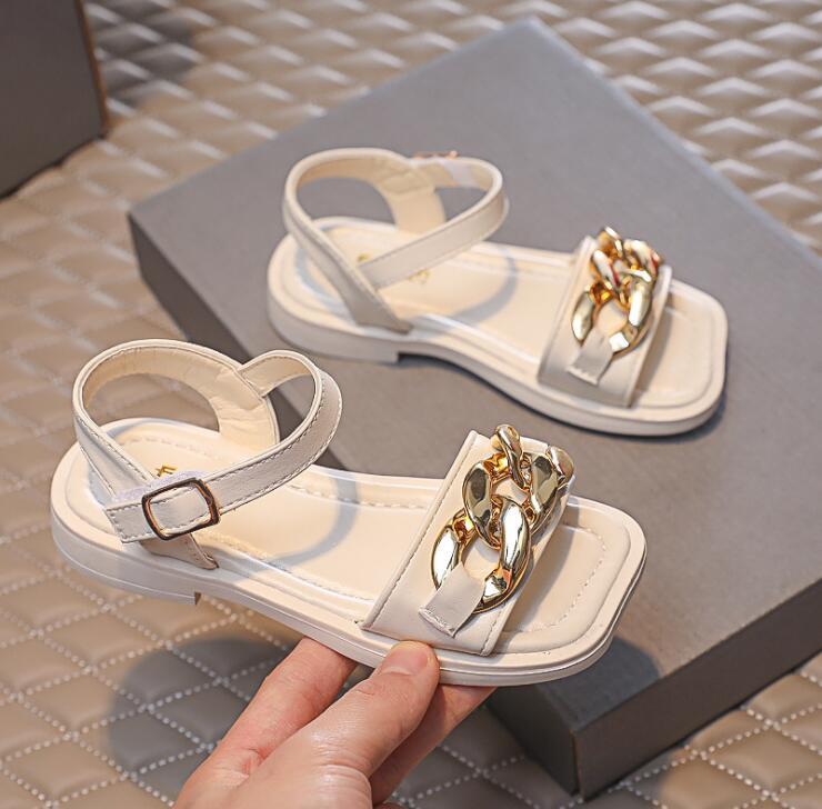 Girls Retro Sandals Children Toe Beach Shoes Little Girls Fashion Simple Princess Shoes