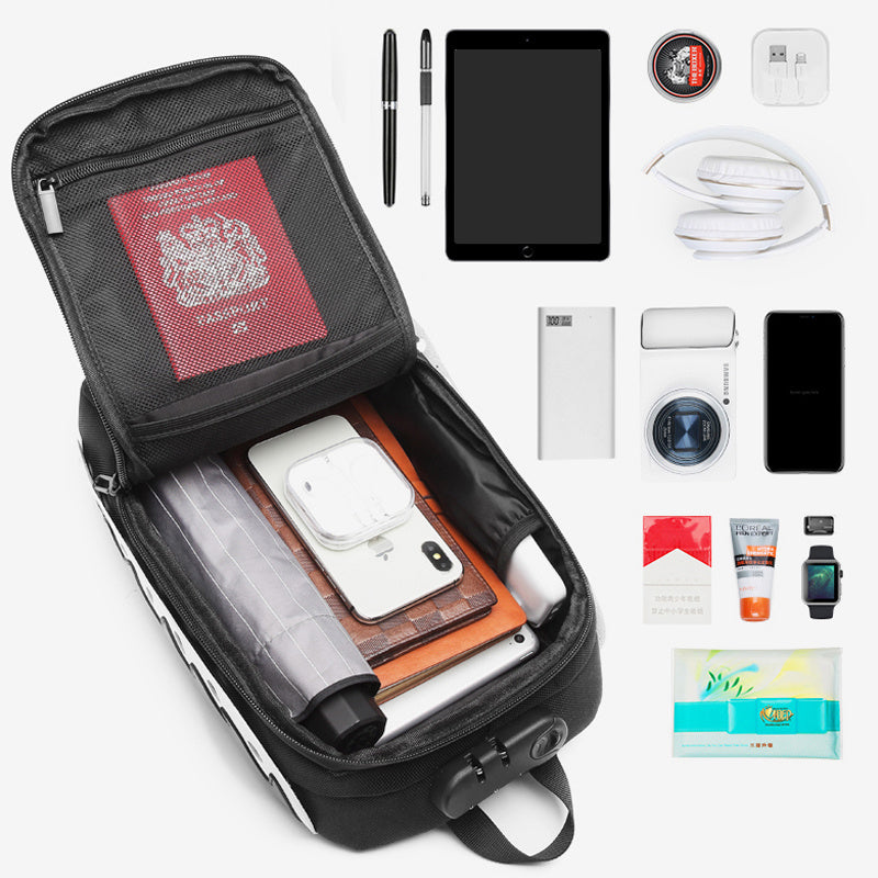 Men's USB multi-function shoulder bag