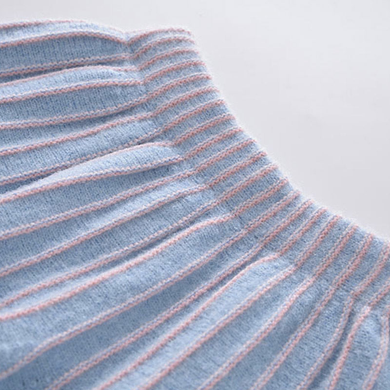 Girls' Preppy Style Suit Printed Sweater