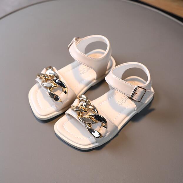 Girls Retro Sandals Children Toe Beach Shoes Little Girls Fashion Simple Princess Shoes