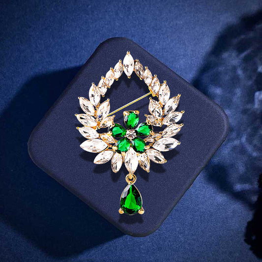 Crystal High-end Corsage Atmospheric Luxury Exquisite Elegant Pin Accessories