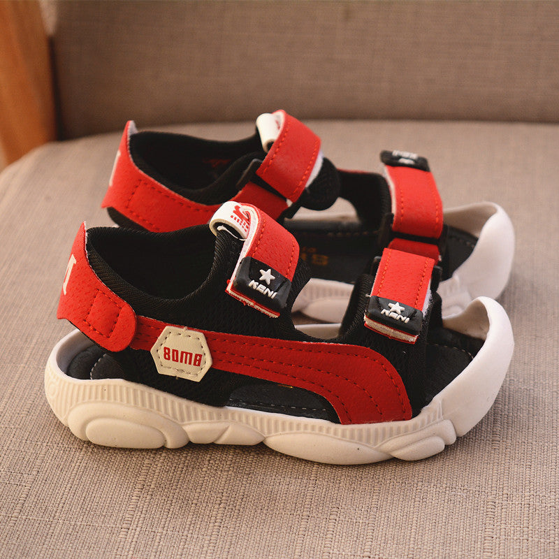 Children's Velcro Rubber Sole Anti-Kick Sandals