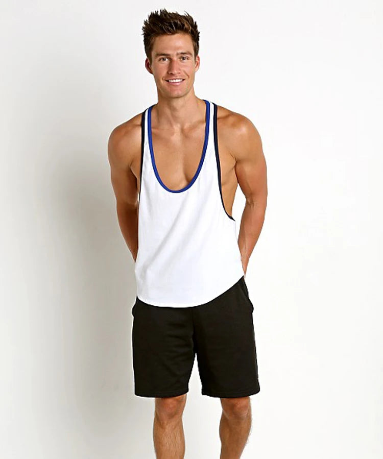 Summer Men's Clothing Beach Vest Sports Fitness Strong And Handsome Pure Cotton Plus-Size bxt-134544