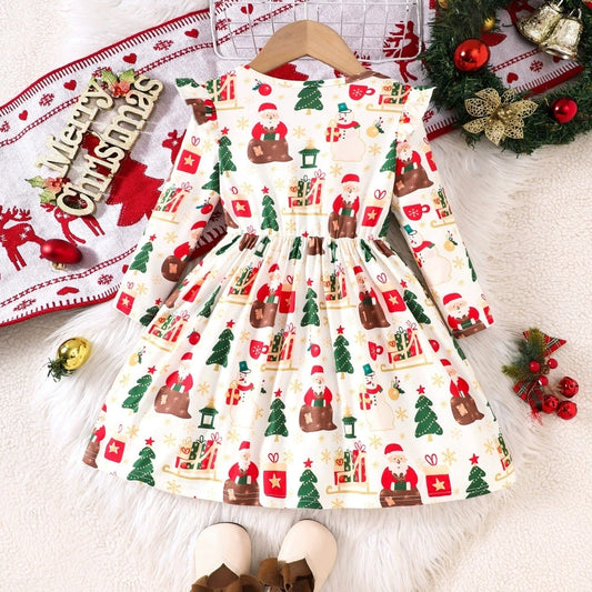 2025 Baby Girls Dress Winter Outfits Children Clothing Kids Girls Dresses For Christmas Party Outdoor For 2 3 4 5 6 7 Years