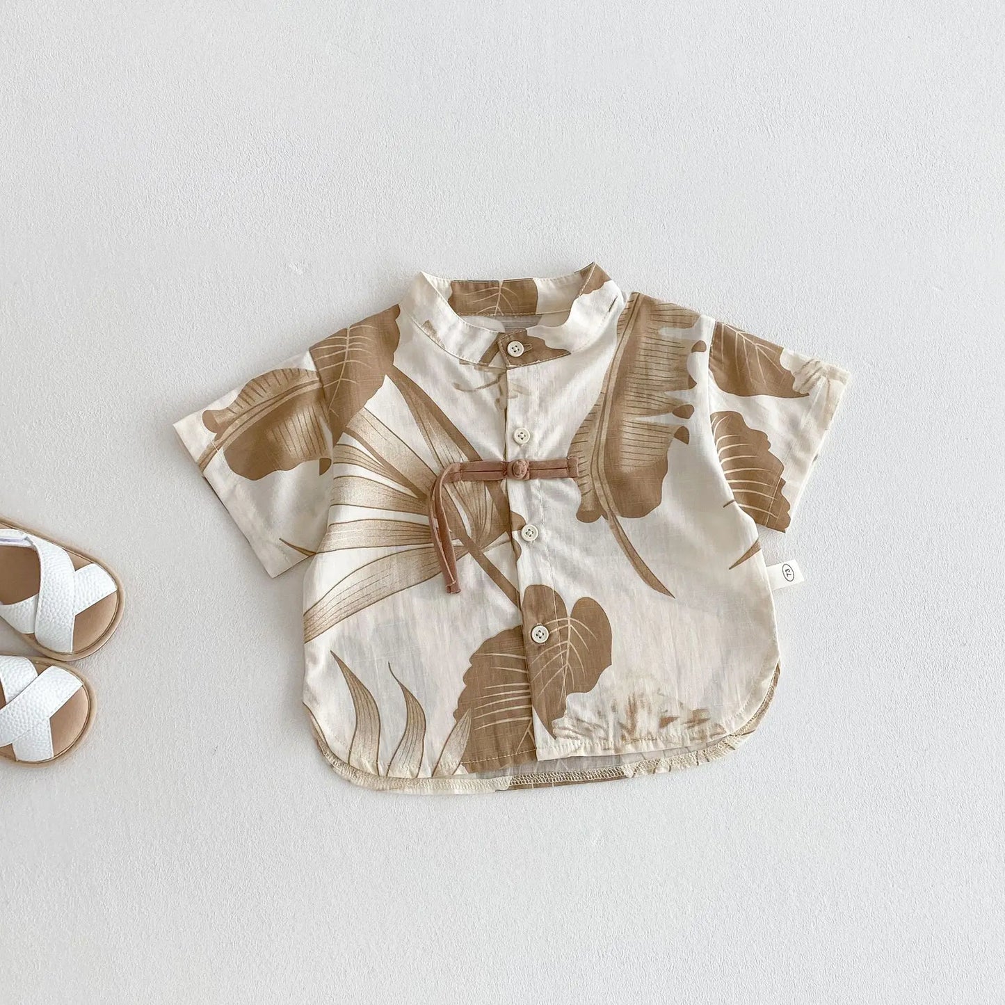 Boys' Fashion Summer Dress 2025 New Summer Children's Western Style Korean Edition Painting Shirt Baby Solid Color Casual Pants