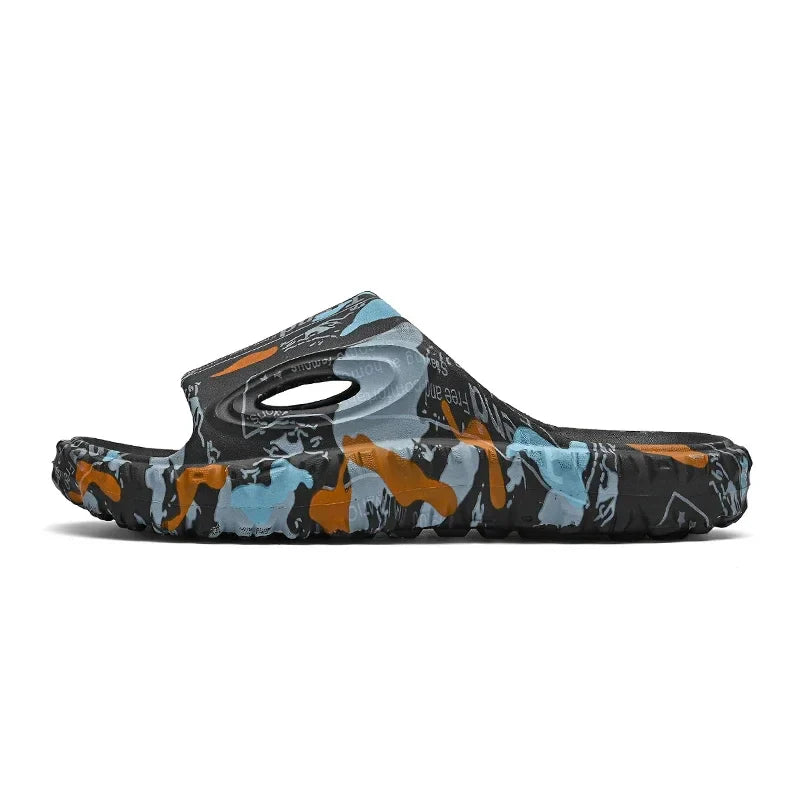 New Stylish Summer Men Shoes Comfortable Male Beach Slippers Soft Slides Non-slip Massage Indoor Fashion Slippers Outdoor 887