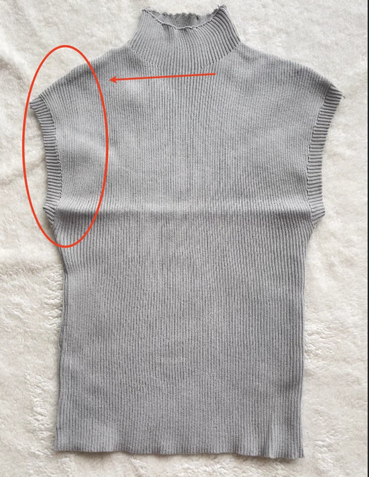 Sleeveless Mock Neck Knit Top for Women Stretchy Rib-knit Pullovers Sweater Layered Tops Female Spring Summer Basic Outfit