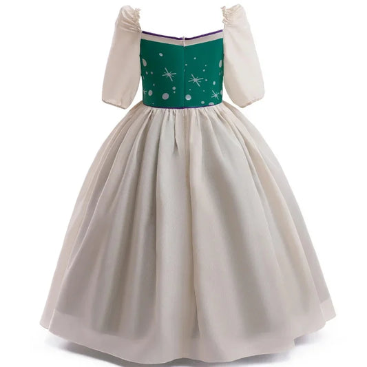 Children's Party Dresses For Girls Elegant Dresses Fashion Mermaid Princess Dress And Wig Kids Girl Clothes Summer Prom Dress
