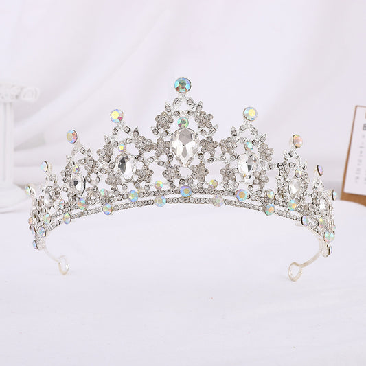 European And American Bride Tiara Baroque Crown Rhinestone Tiara Princess Crown Wedding Hair Accessories Formal Dress Accessories Wholesale