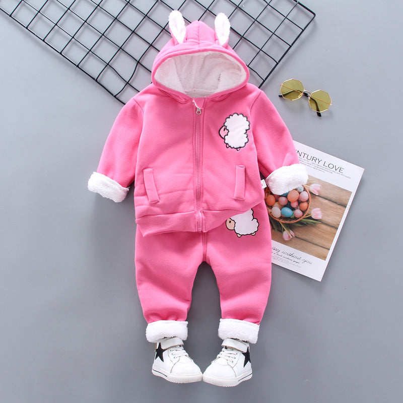 Autumn And Winter Children's Cotton Coat Cartoon Suit
