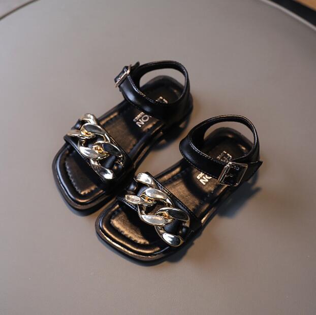Girls Retro Sandals Children Toe Beach Shoes Little Girls Fashion Simple Princess Shoes