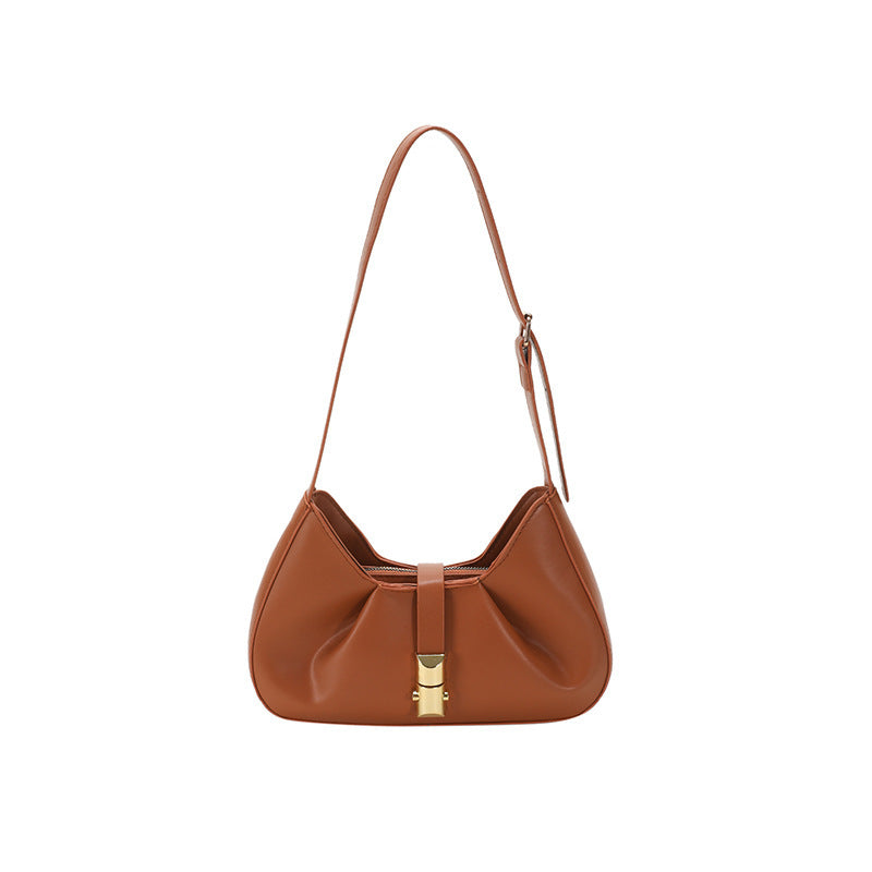 Simple Solid Color Shoulder Small Square Bag Fashion Baguette