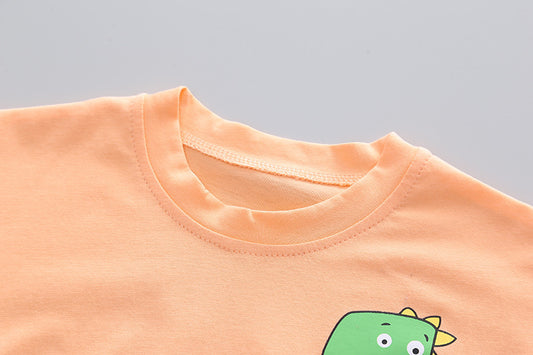 Boys' Short-sleeved Cartoon Casual Suit