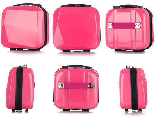 Three-piece Diamond Pattern Swivel Wheels Luggage