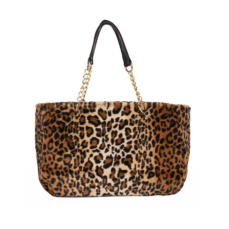 New Large Capacity Plush Women's Bag Simple Fashion European And American Style Trendy Women's Shoulder Handbag