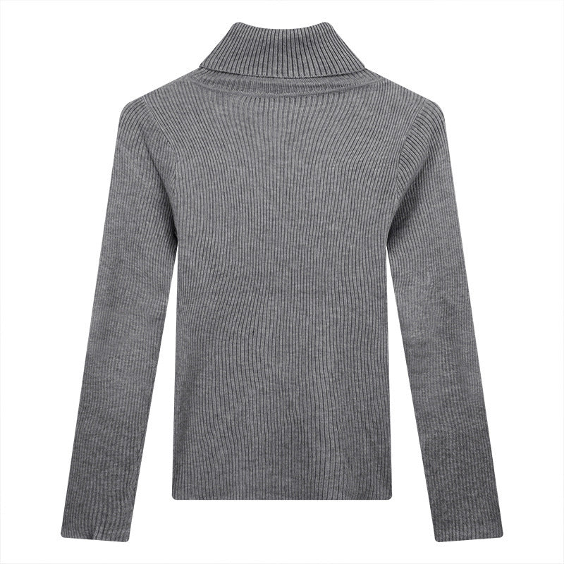 Thickening Inner Wear Skinny Versatile Long Sleeve Thermal Turtleneck Sweater For Women