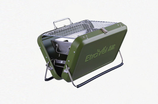 Outdoor Portable Luggage Type Barbecue Rack