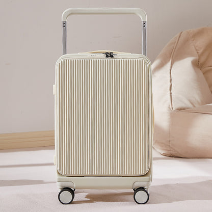 Front Fastening Wide Pull Rod 20-inch Lightweight Luggage