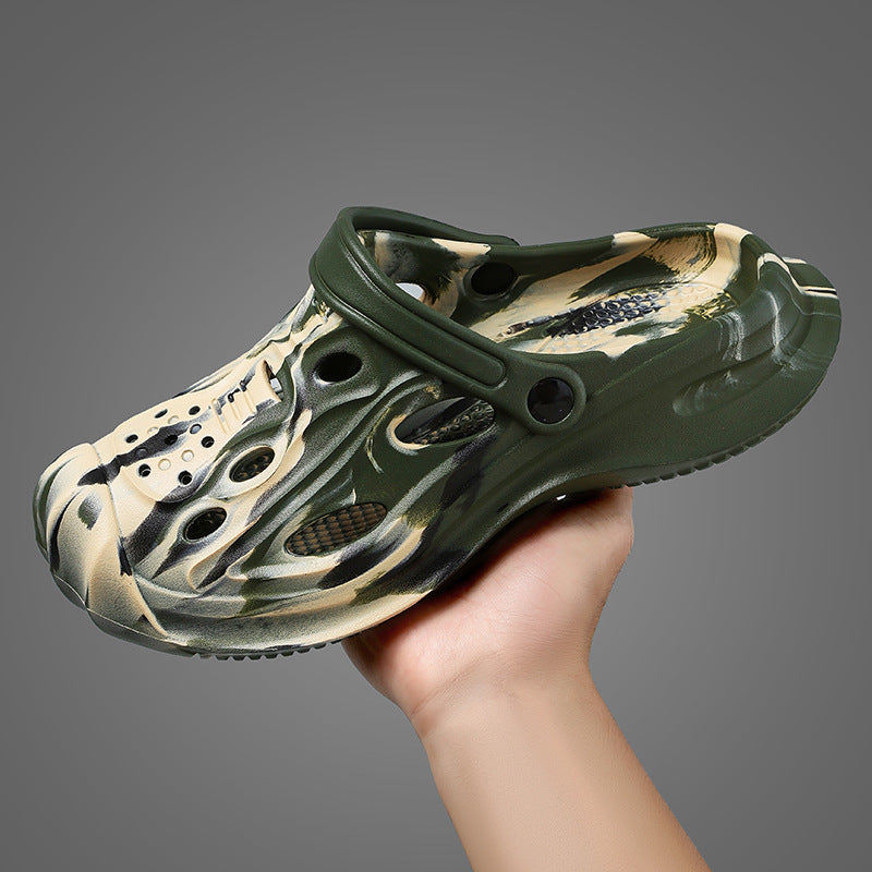 Outdoor New Non-slip Color Matching Slippers For Men