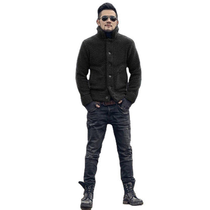 Thick ShortB Warm Lamb Plush Men's Jacket