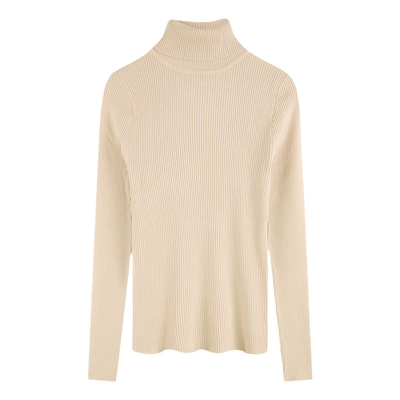 Thickening Inner Wear Skinny Versatile Long Sleeve Thermal Turtleneck Sweater For Women