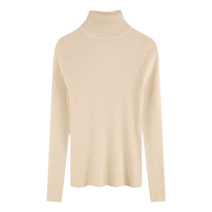 Thickening Inner Wear Skinny Versatile Long Sleeve Thermal Turtleneck Sweater For Women
