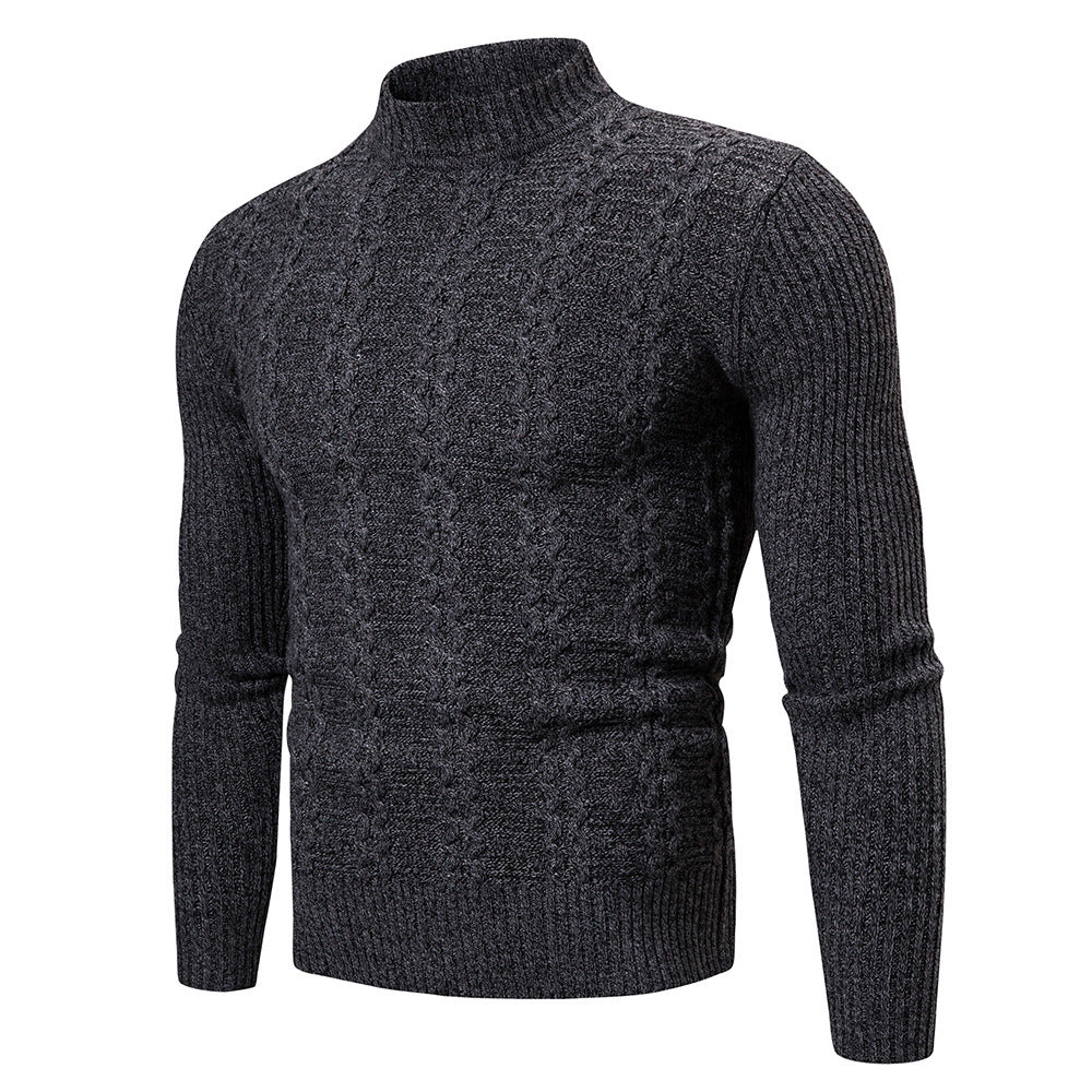 Men's Fashion Trend Twisted Long-Sleeved Sweater Casual Sports Sweater