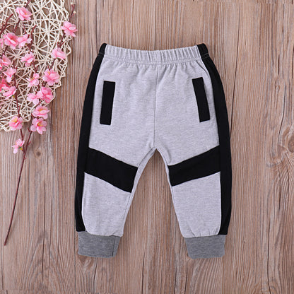 Boys' cotton short-sleeved sports suit