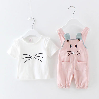 Two-Piece Short-Sleeved T-Shirt Bib