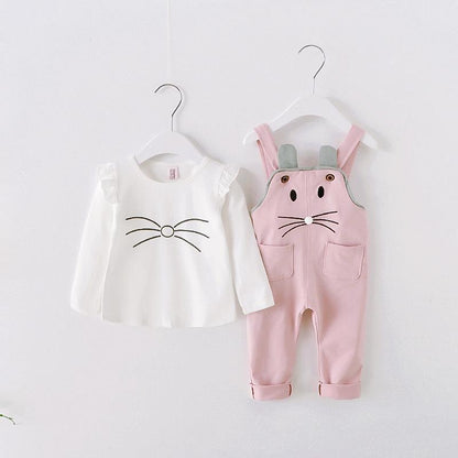 Two-Piece Short-Sleeved T-Shirt Bib