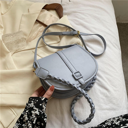 Messenger Bag Texture Net Red One-Shoulder Saddle Bag