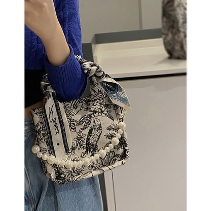 Printed Messenger Bag Canvas Bag