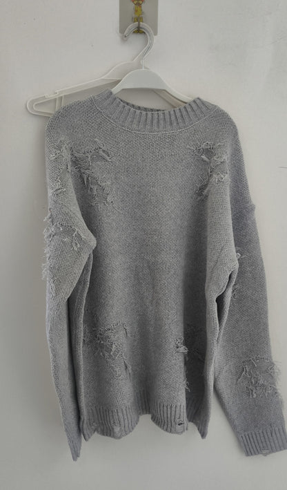 Autumn And Winter Ripped Sweater Men