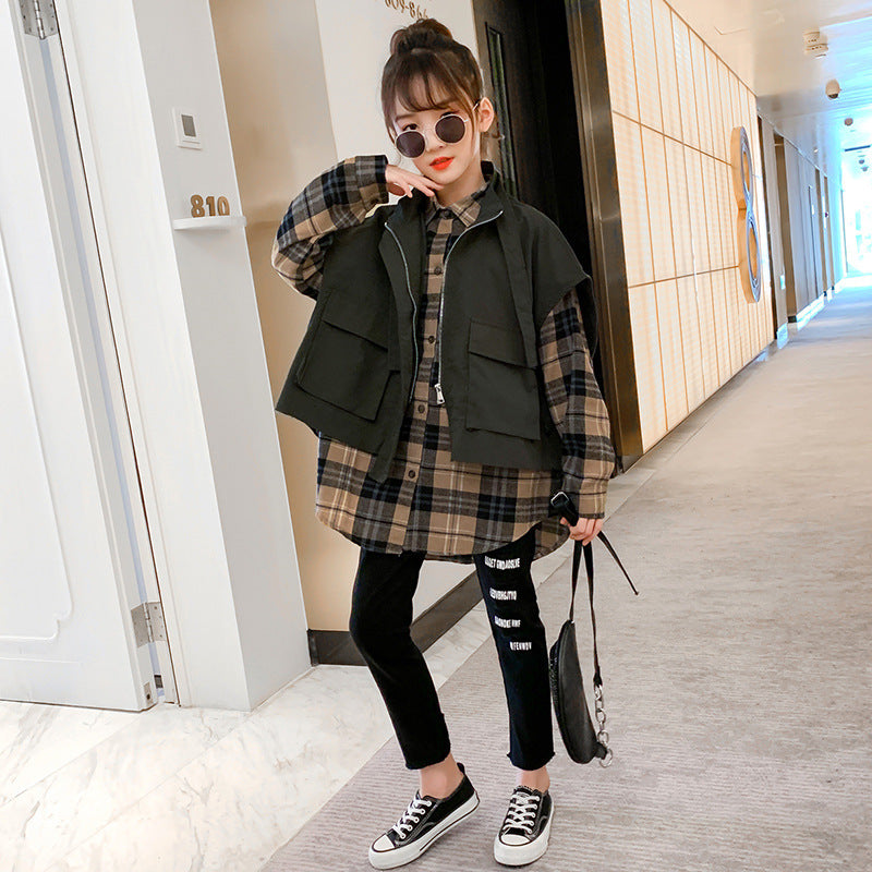 Children's shirt and vest suit