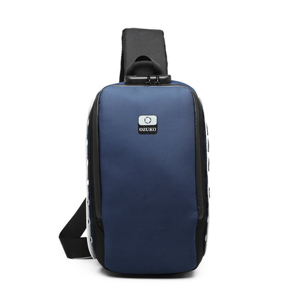 Men's USB multi-function shoulder bag