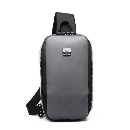Men's USB multi-function shoulder bag