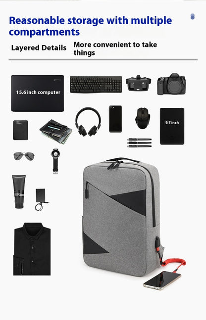 New Business Commute Business Trip Computer Backpack Men's Three-piece Set