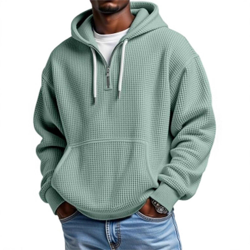 3D Printed Men's Double Hood Zipper Hooded Sweater
